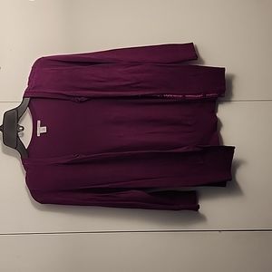 Purple cardigan